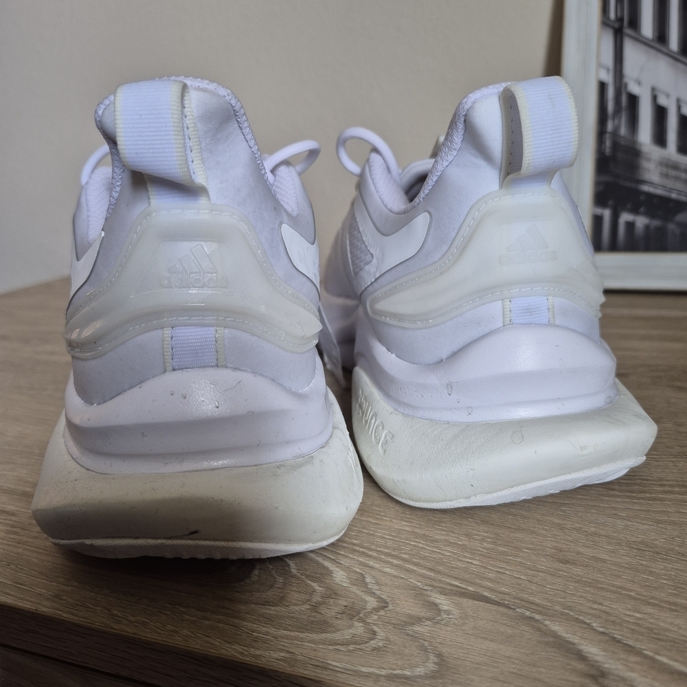 Adidas Men's White Cloudfoam Sneakers - Picture 5 of 7